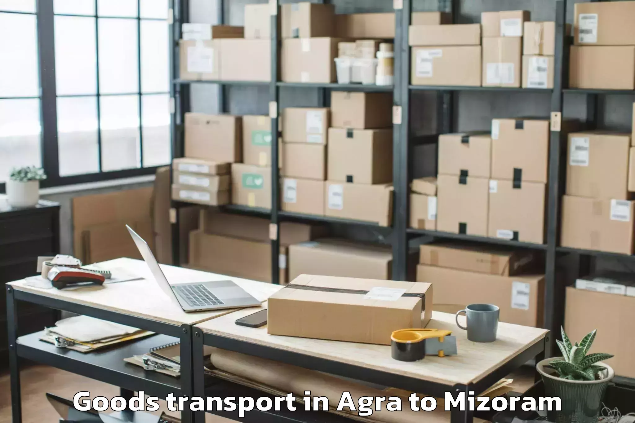 Book Agra to Lawngtlai Goods Transport